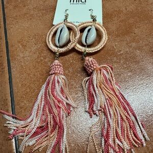 Handmade Shell Tassel Earrings